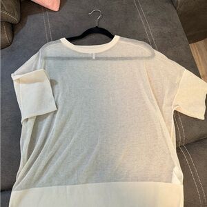 DKNY Cream Sheer Top